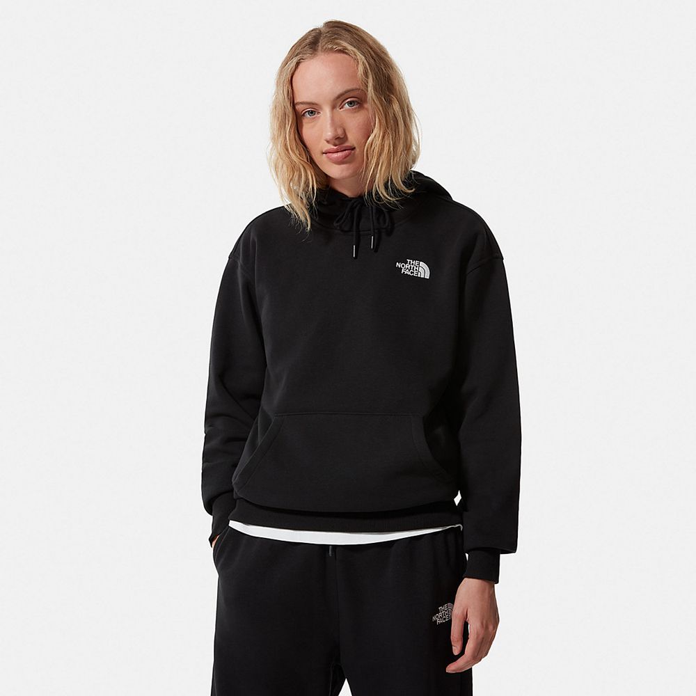 The North Face Hoodie Womens Australia - The North Face Oversized Essential Black (LFV-935041)